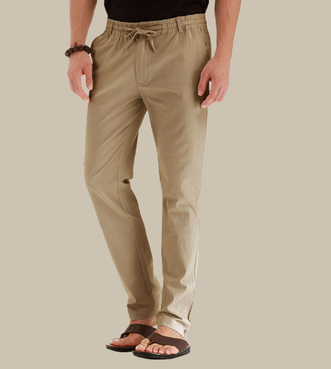 Summer trousers with elastic waistband