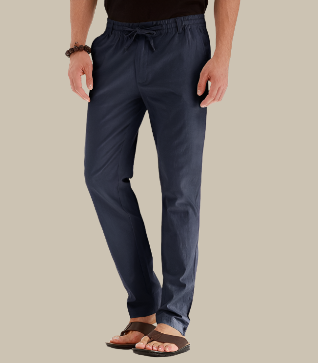 Summer trousers with elastic waistband