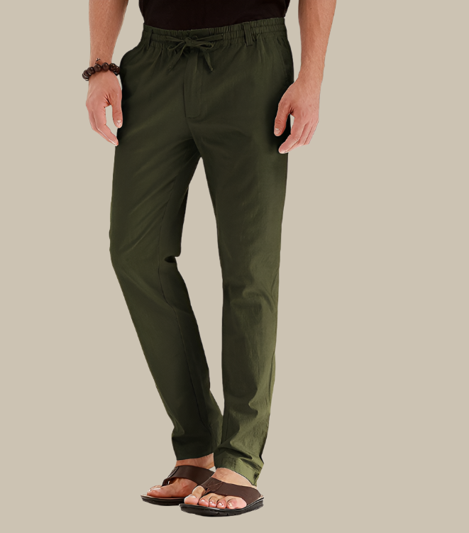 Summer trousers with elastic waistband