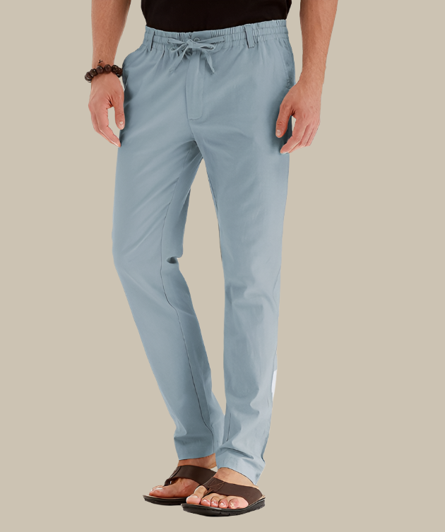 Summer trousers with elastic waistband