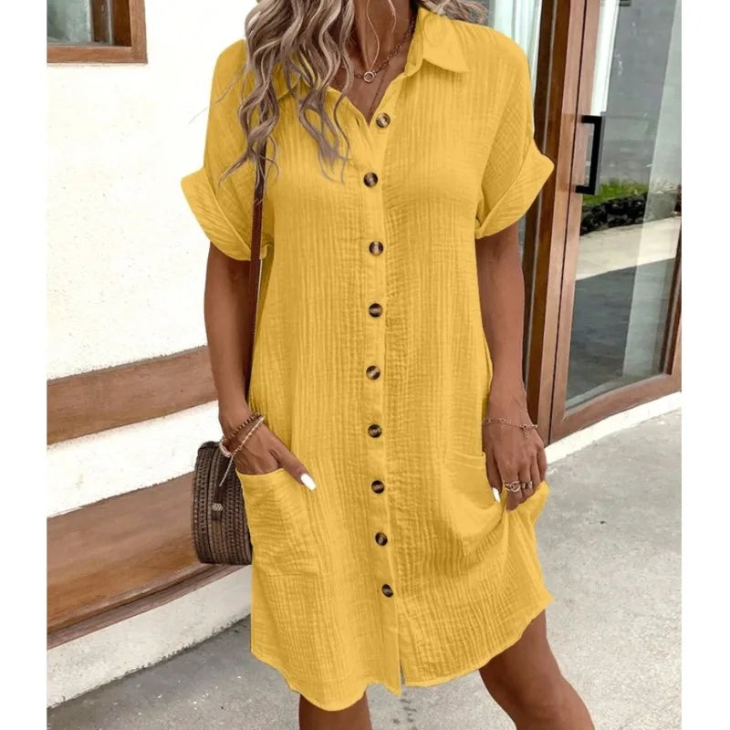 Comfortable shirt dress