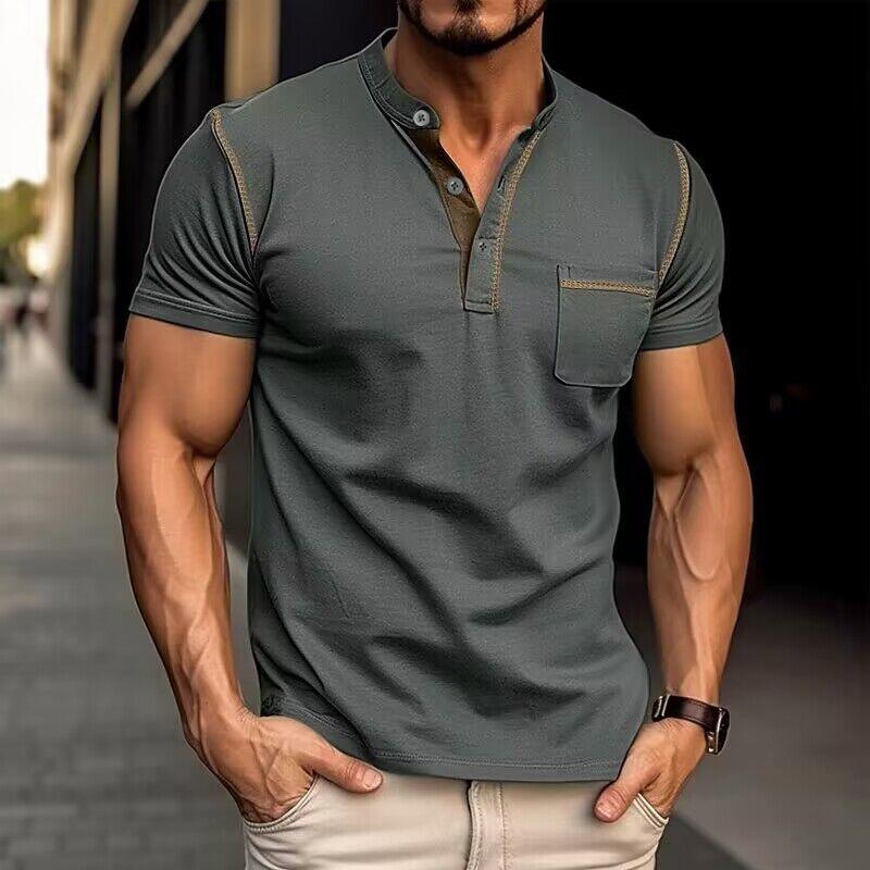 Dashiell - Luxe polo with henley collar