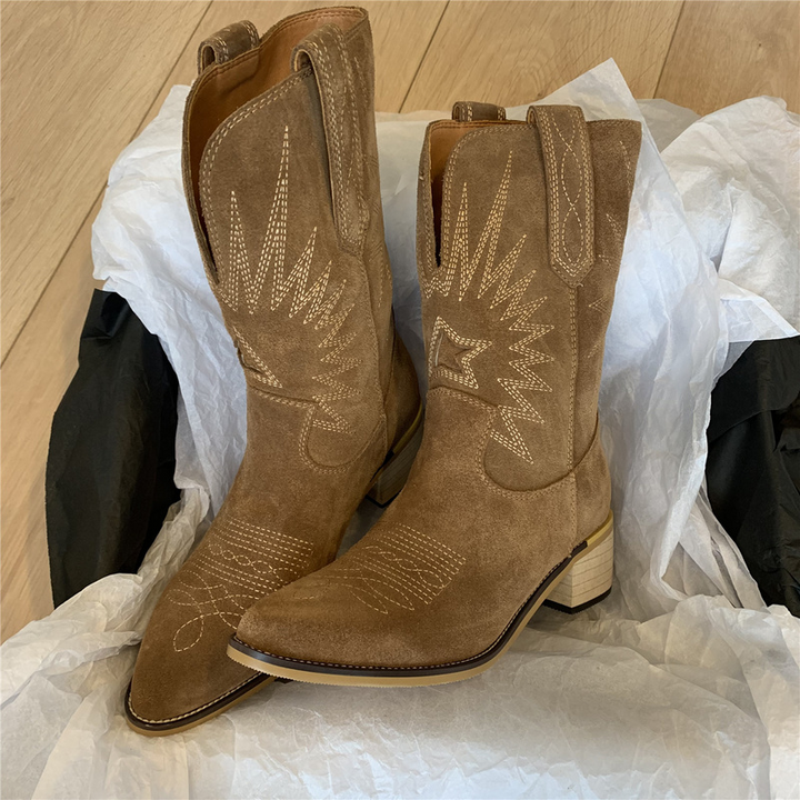 Fashionable women's cowboy boots