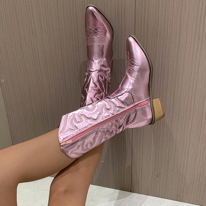 Fashionable women's cowboy boots