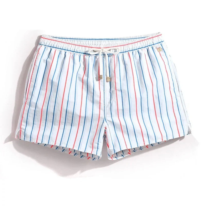 Striped swim shorts for men