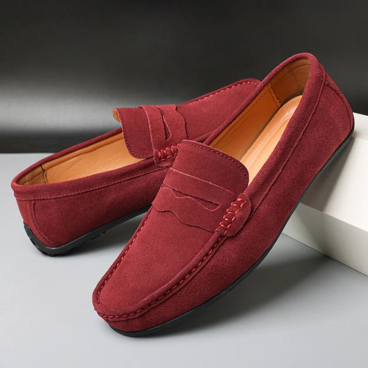 Casual slip-on suede loafers