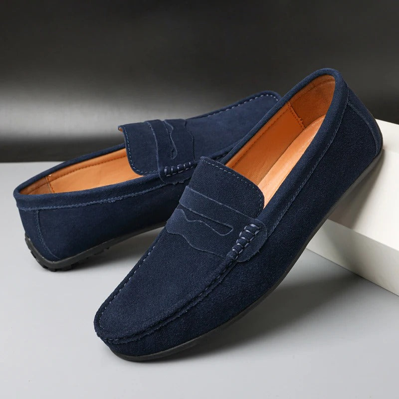 Casual slip-on suede loafers