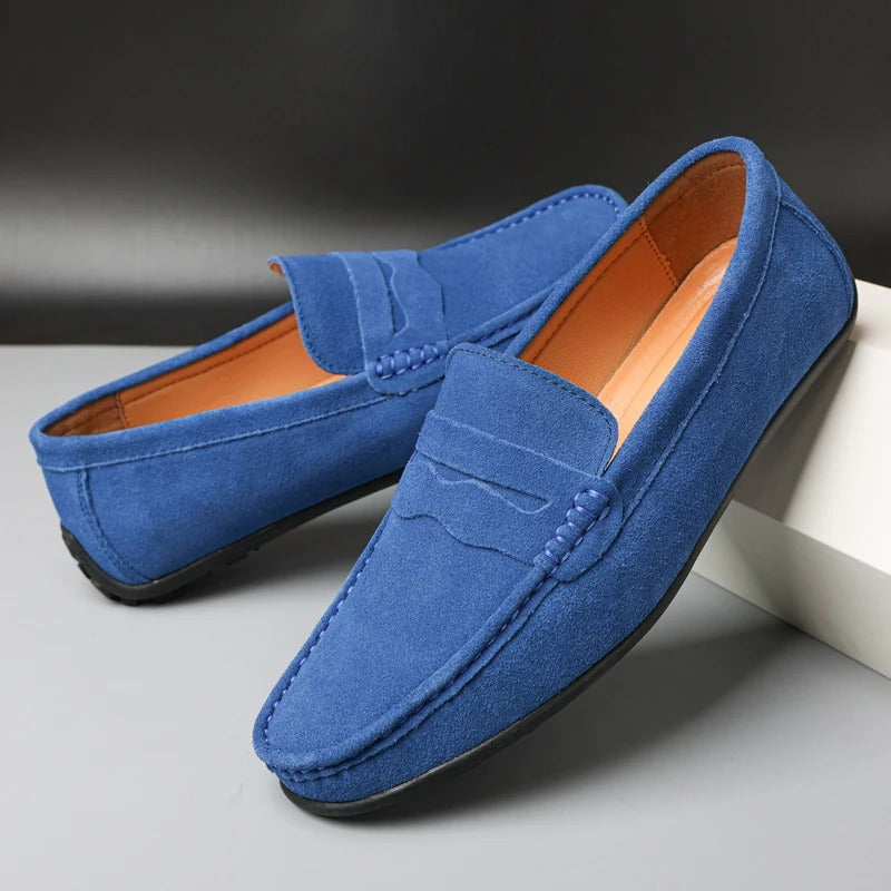 Casual slip-on suede loafers