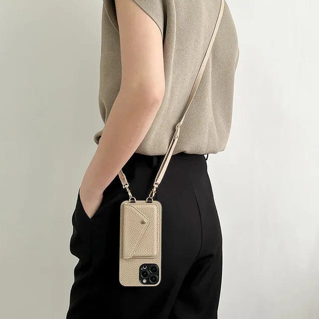 Crossbody phone case with key cord and card holder