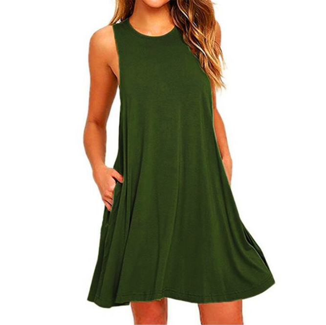 Comfortable casual dress with side pocket