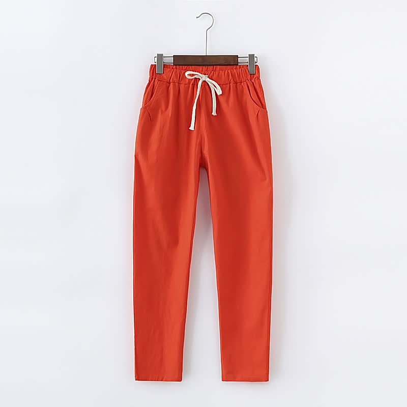 Casual loose pants with drawstring waist