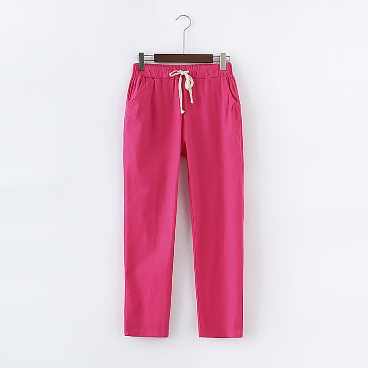 Casual loose pants with drawstring waist