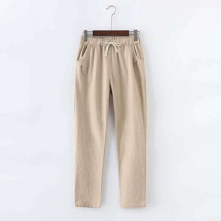 Casual loose pants with drawstring waist