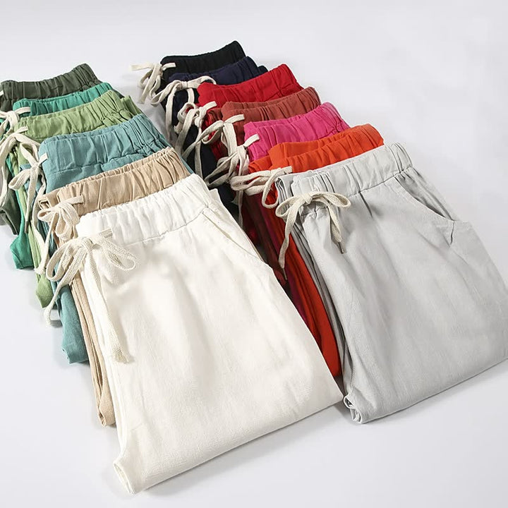 Casual loose pants with drawstring waist