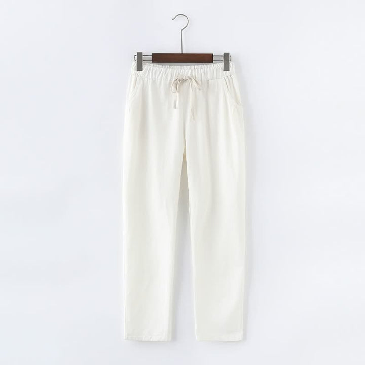 Casual loose pants with drawstring waist