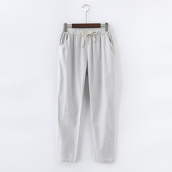 Casual loose pants with drawstring waist