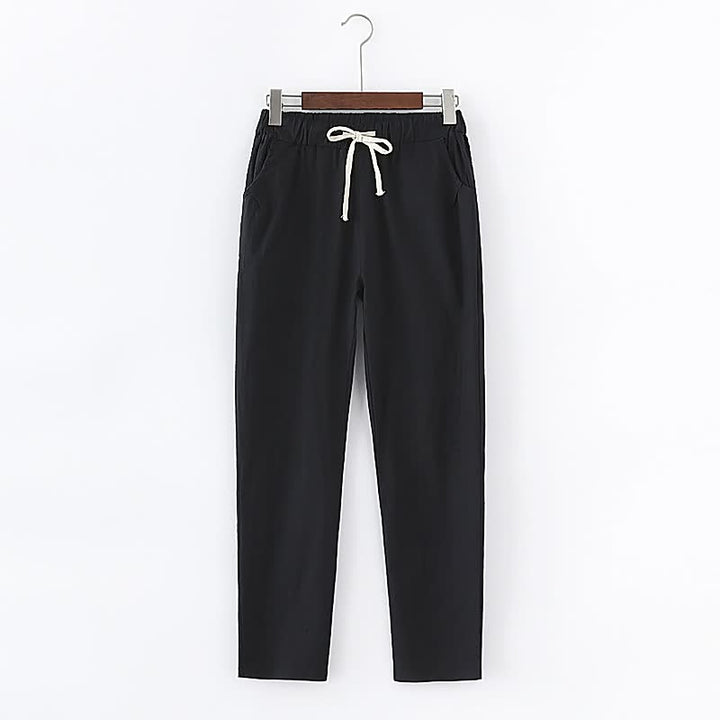 Casual loose pants with drawstring waist