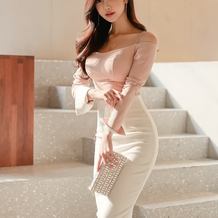 High waist pencil skirts with elegant bow