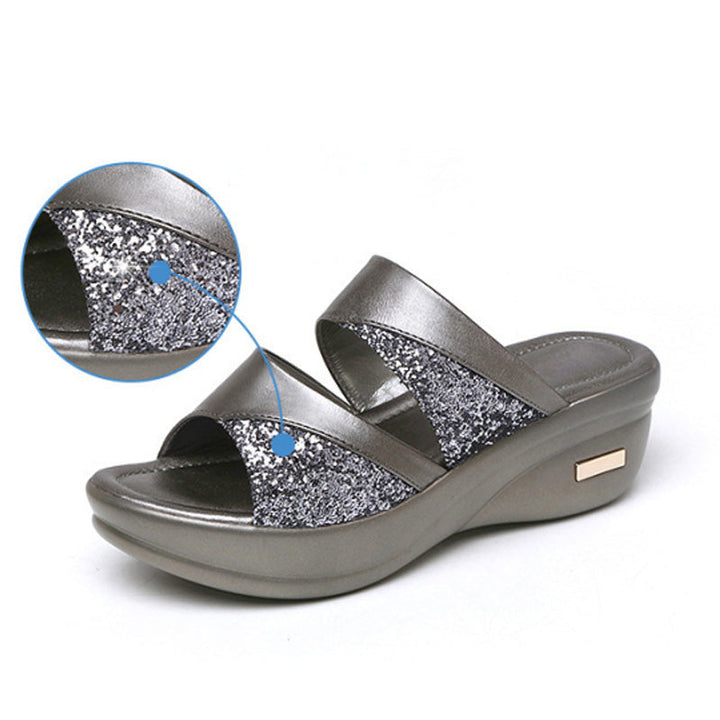 Non-slip wedge sandals