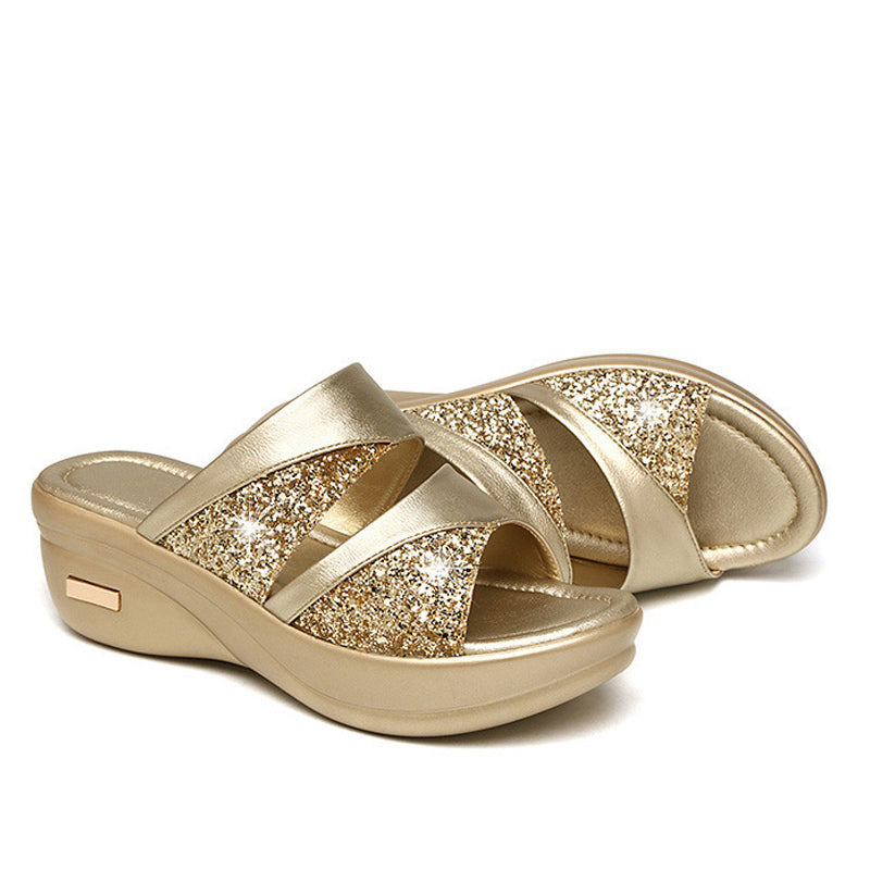 Non-slip wedge sandals