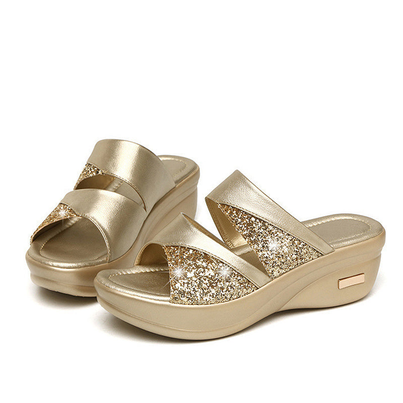 Non-slip wedge sandals