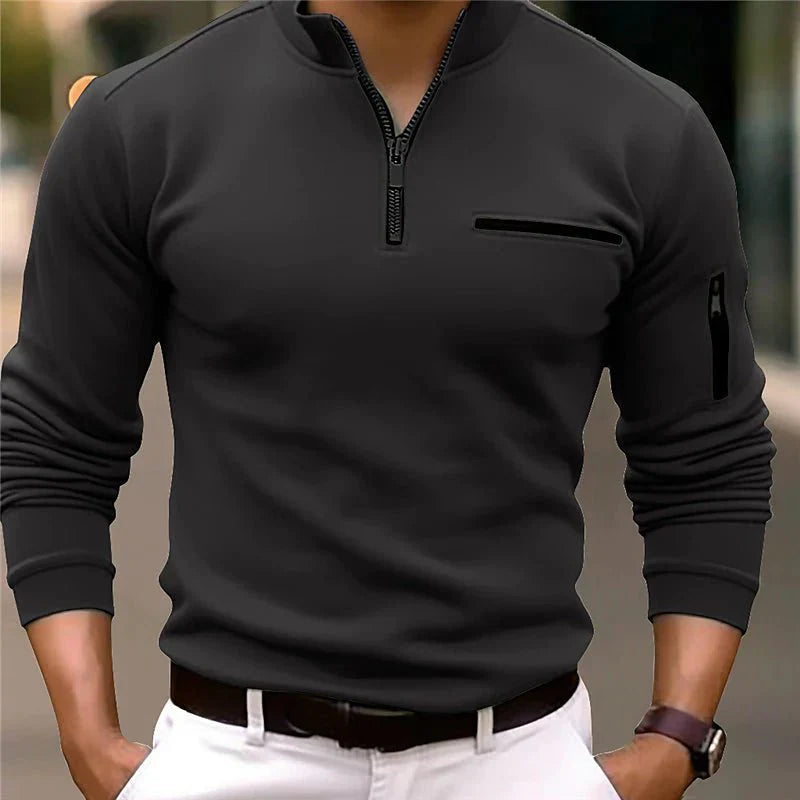 Myron - Men's quarter zip polo