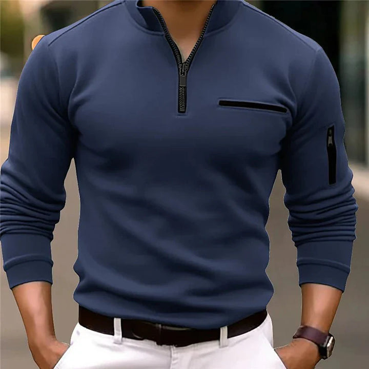 Myron - Men's quarter zip polo