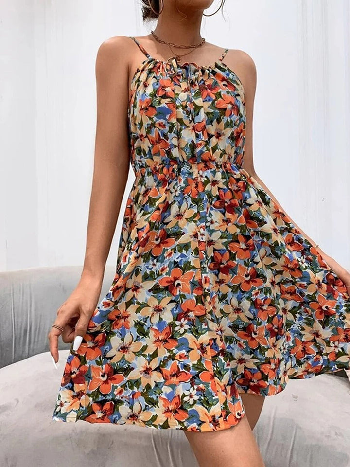 Elegant floral summer dress